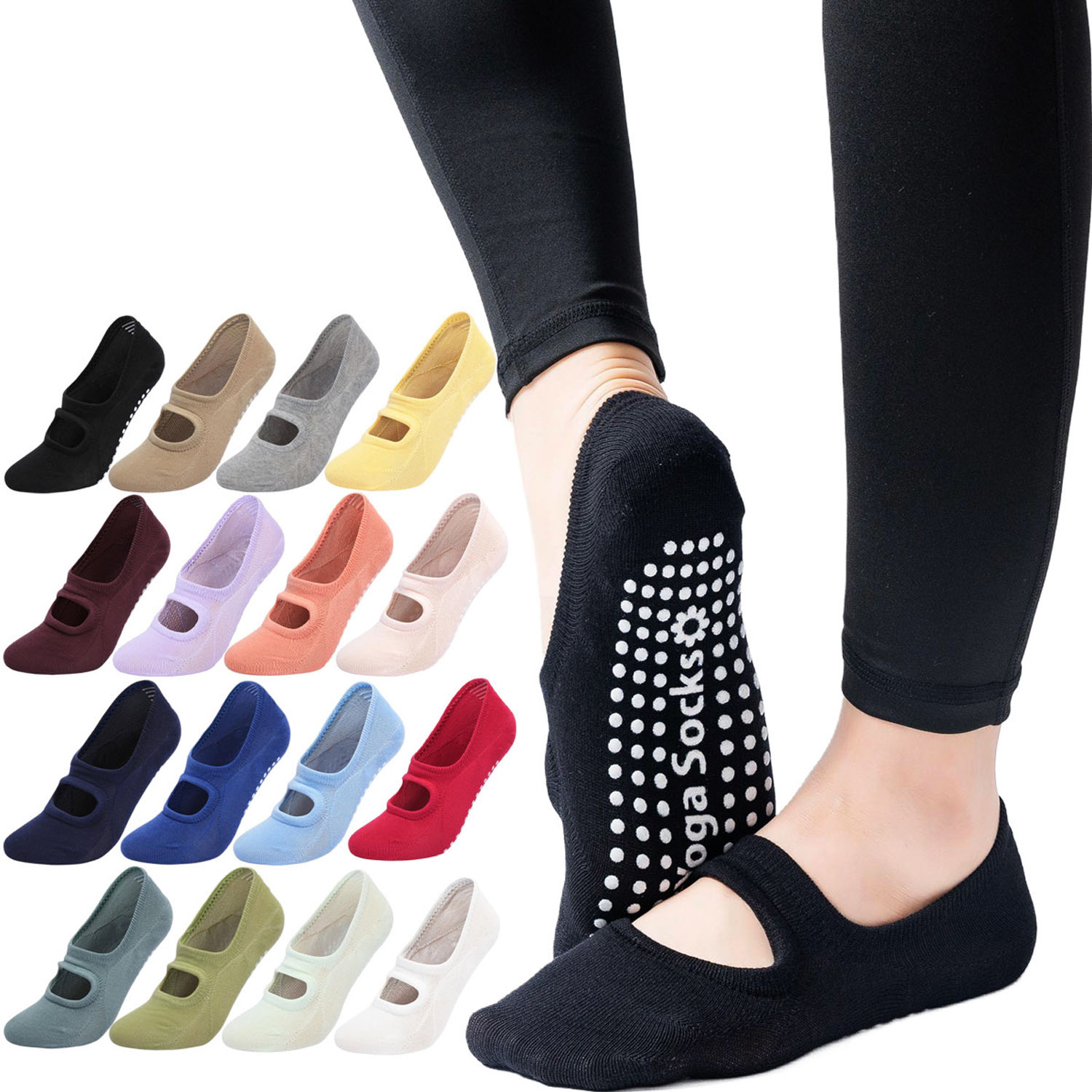 Grip Sock Yoga - Yüksek Kaliteli Kadın Yoga Çorapları Kaymaz