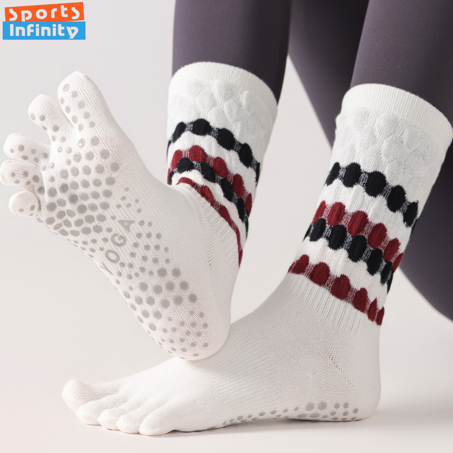 Toe Sock Split - Moda Beş Parmak Yoga Çorapları Kaymaz